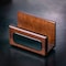 Dacasso Walnut & Leather Business Card Holder AG-8407 - alternate 2
